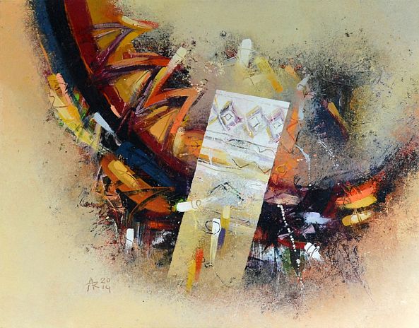 "From tradition 14.9."Oil on canvas. 70 x 90. 2014-Reshat Ameti