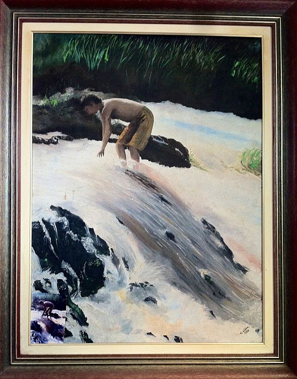 Walking in the waterfall.-Keller Rubens