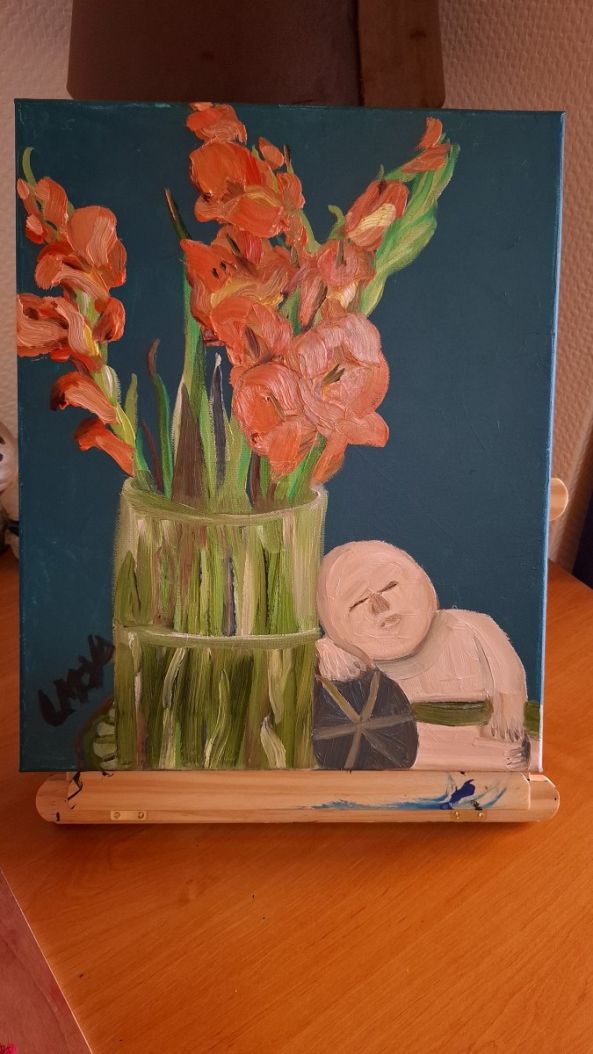 Gladiolas pensativas -Ligia Moya