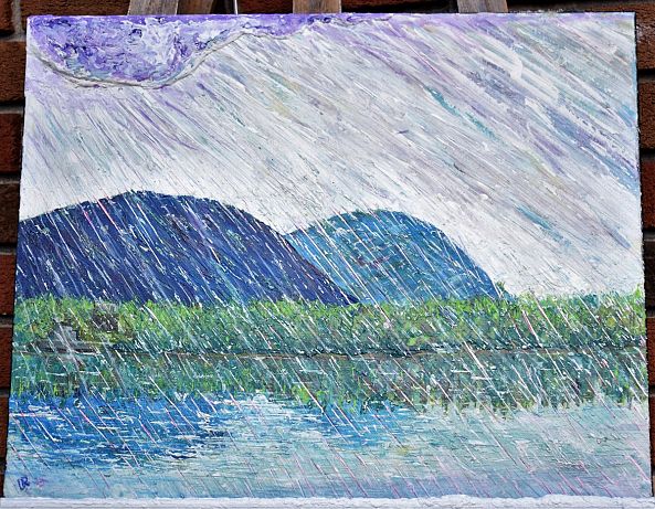 Rain on Mont saint-hilaire-Denis Roucau
