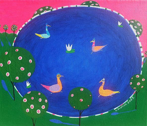 Water Lillies & Friends-Katrina Avotina