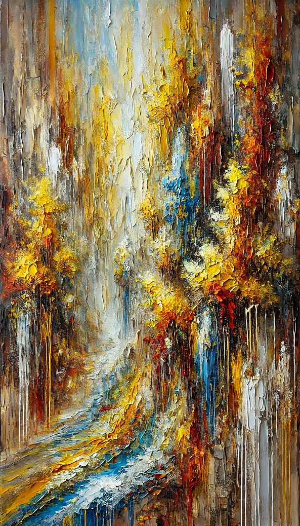 Whisper of Autumn, landscape, autumn colors, decor Expressionism-Olivia Maro