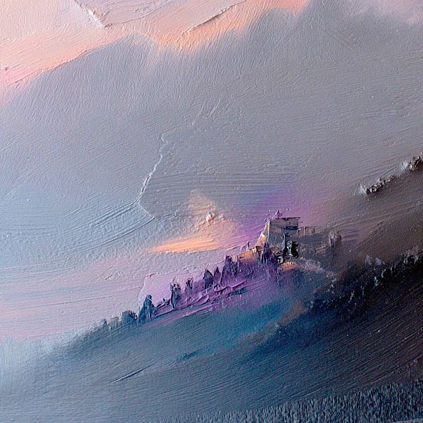 Series Quiet Heights, landscape, mountains, minimalism, abstract-Olivia Maro