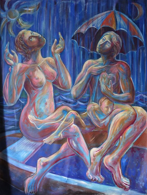 "Eagean Sea" -  Triphase painting. -Sérgio Prata